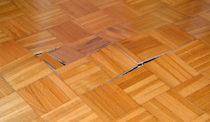 Wooden floor lifting up