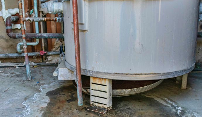 A Water heater leaked